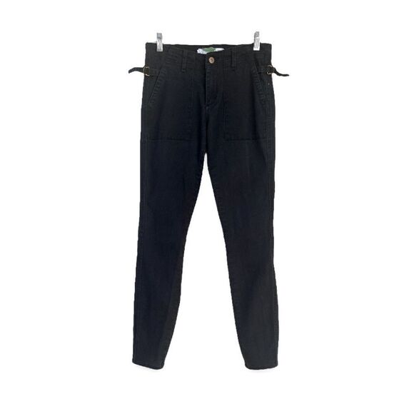 ANTHROPOLOGIE | Black Buckle Skinny Chinos (Size 26) - Picture 1 of 5